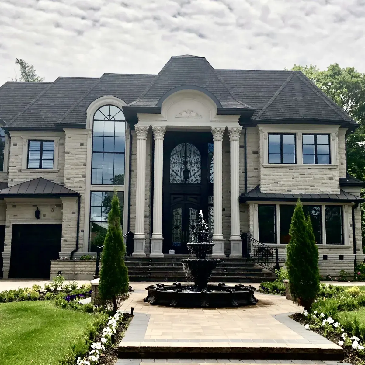 Architectural moldings on a finished home